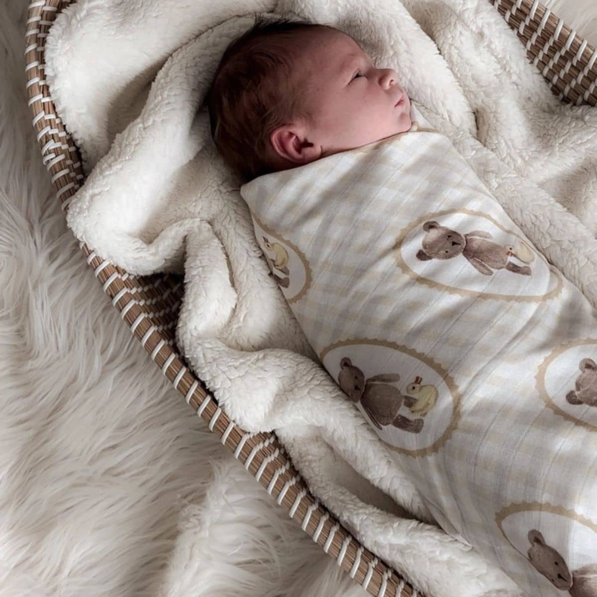 Pop Ya Tot Organic Cotton Swaddle Wrap - Ted & Duck - Image 5