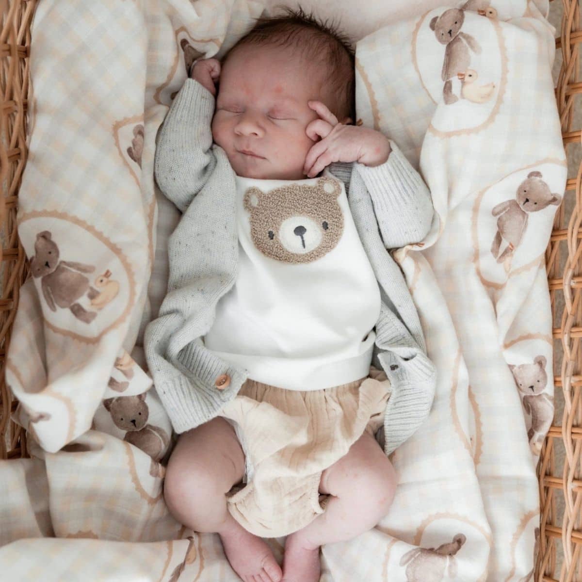 Pop Ya Tot Organic Cotton Swaddle Wrap - Ted & Duck - Image 6