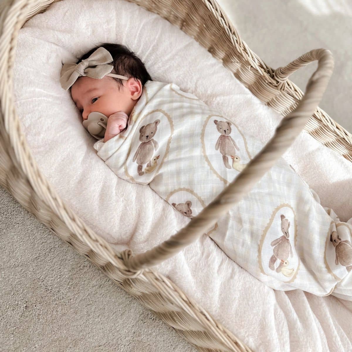 Pop Ya Tot Organic Cotton Swaddle Wrap - Ted & Duck - Image 7