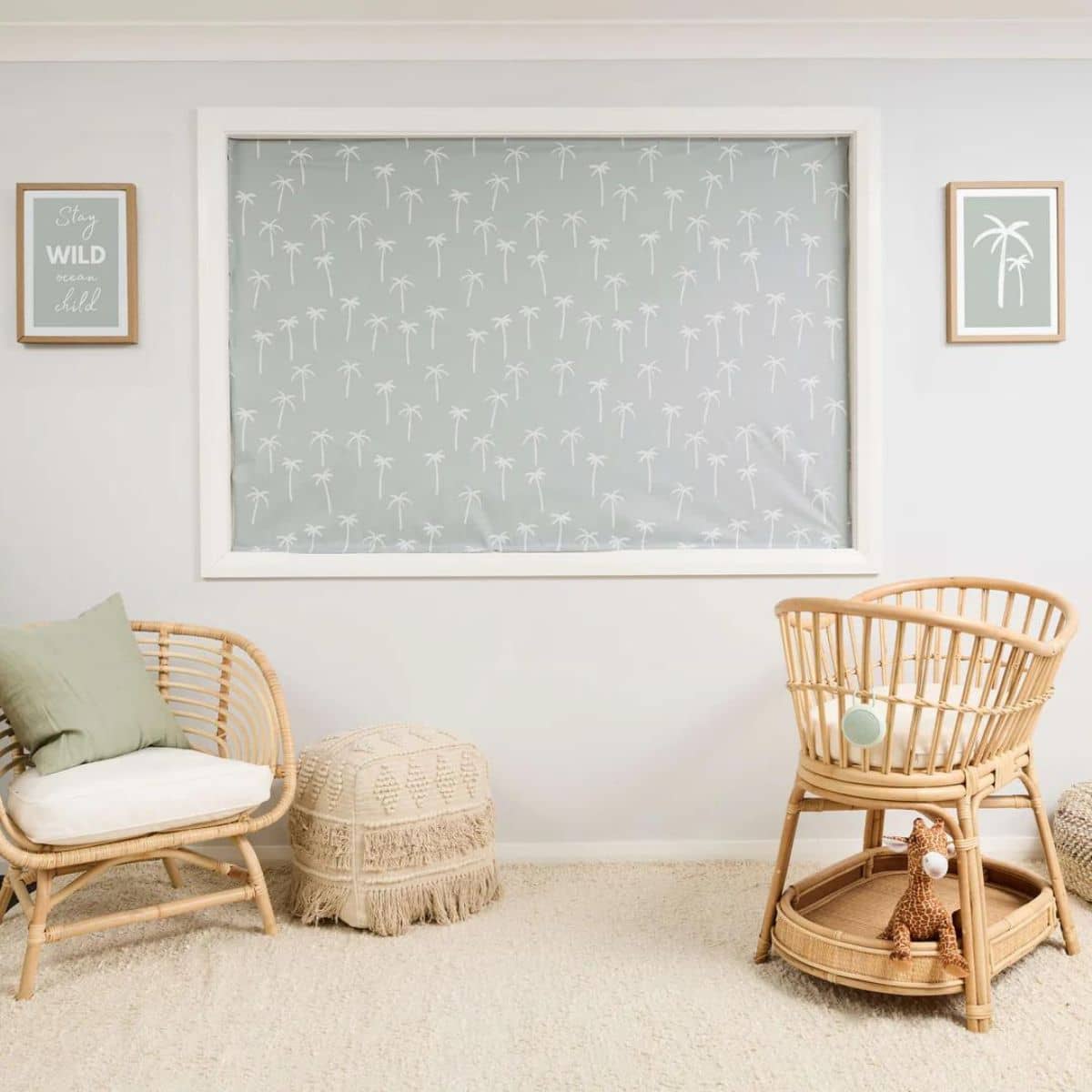 Porta Fox Cut to Size Blackout Blind - Boho Palms - Image 4
