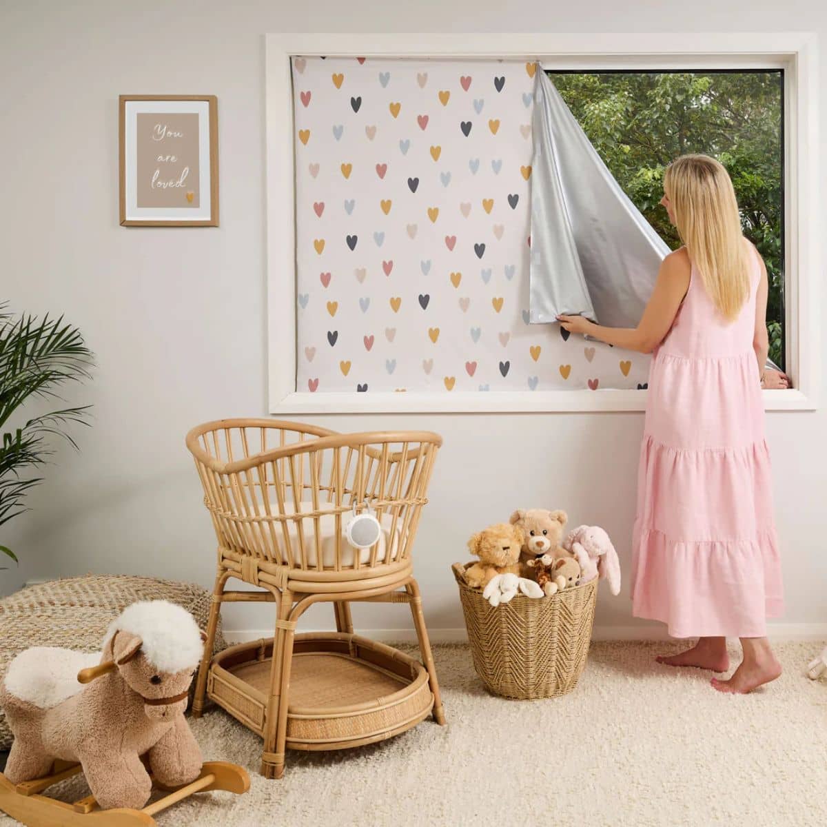 Porta Fox Cut to Size Blackout Blind - Indie Love Hearts - Image 2