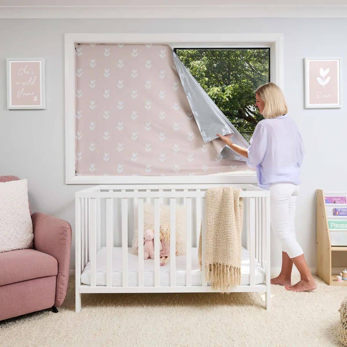 Porta Fox Cut to Size Blackout Blind - Petal Pink - Image 2