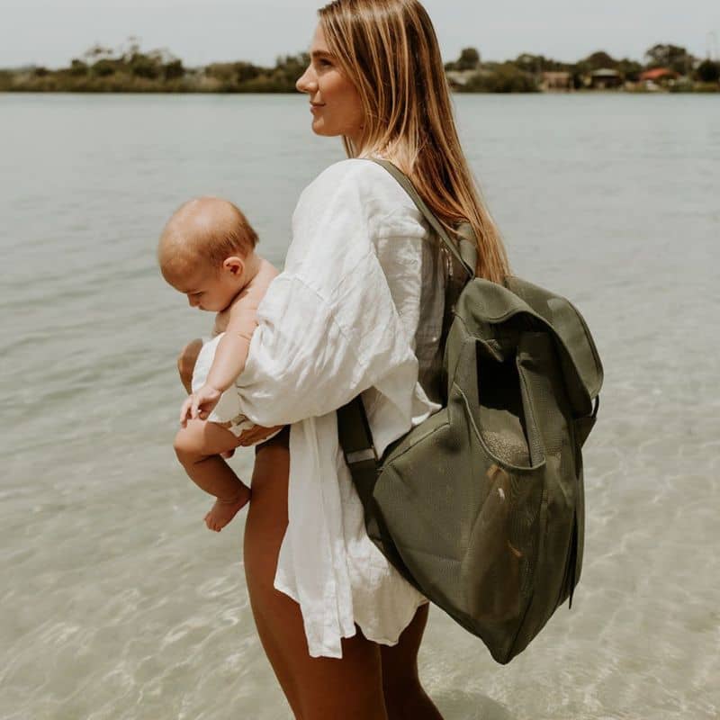 Sande Kids Beach Hauler - Mesh Backpack - Pandanus - Image 5