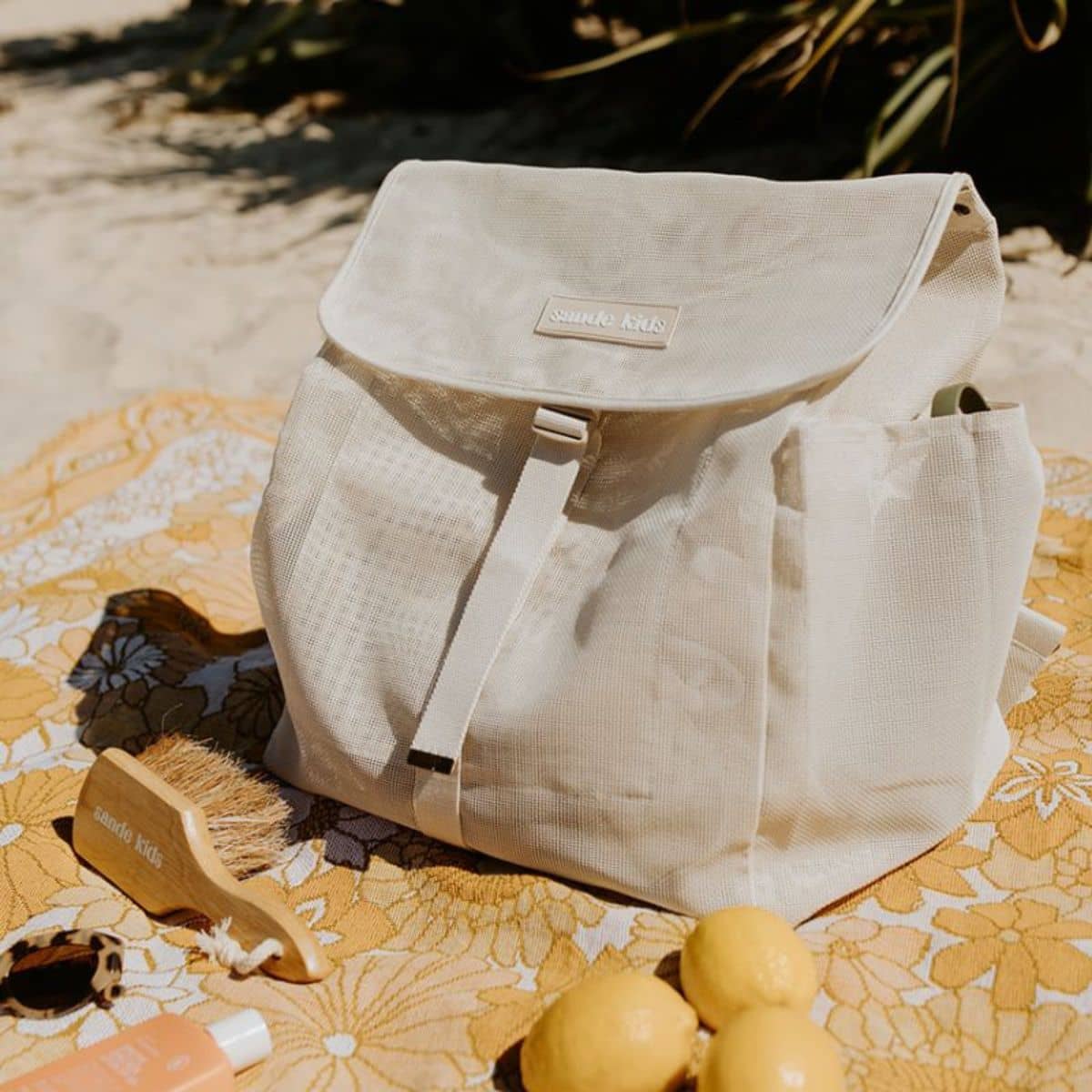 Sande Kids Beach Hauler - Mesh Backpack - Sand - Image 4