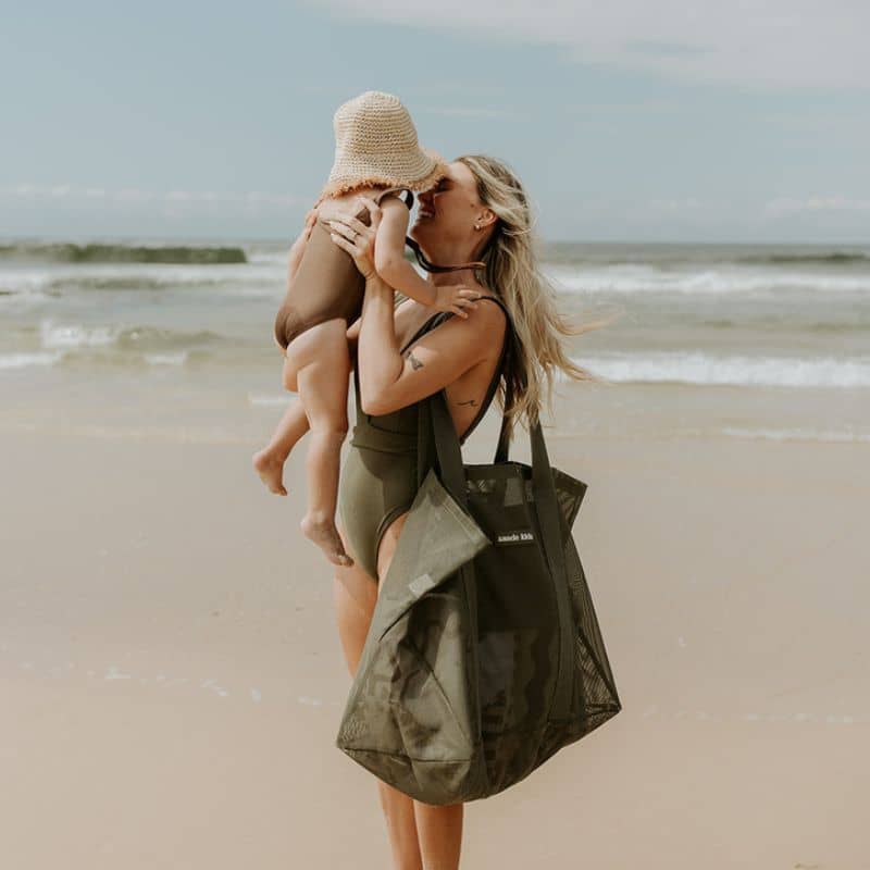 Sande Kids Beach Hauler - Mesh Beach Bag – Pandanus - Image 2