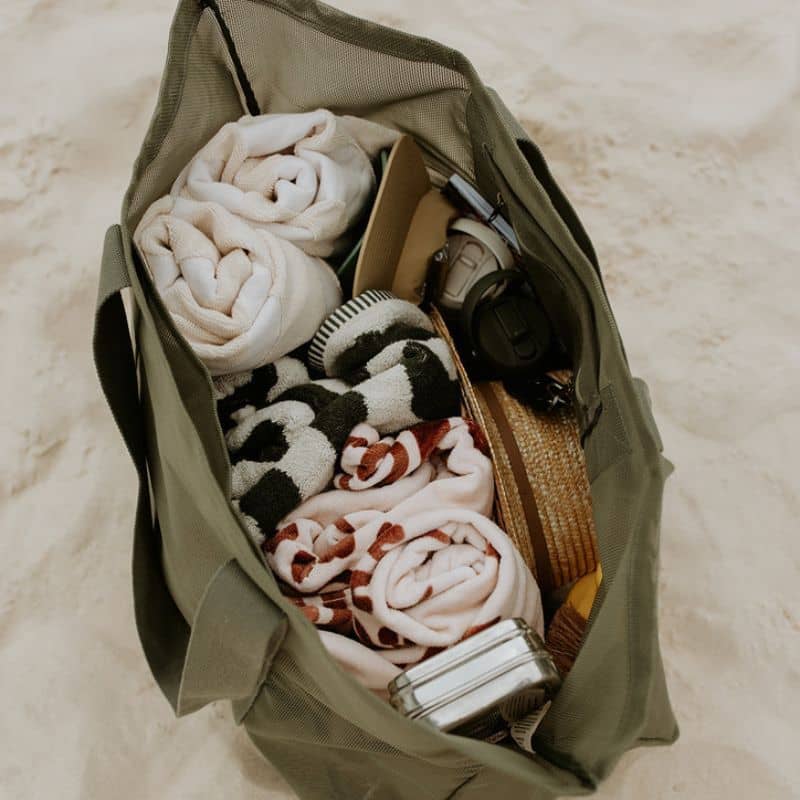 Sande Kids Beach Hauler - Mesh Beach Bag – Pandanus - Image 6