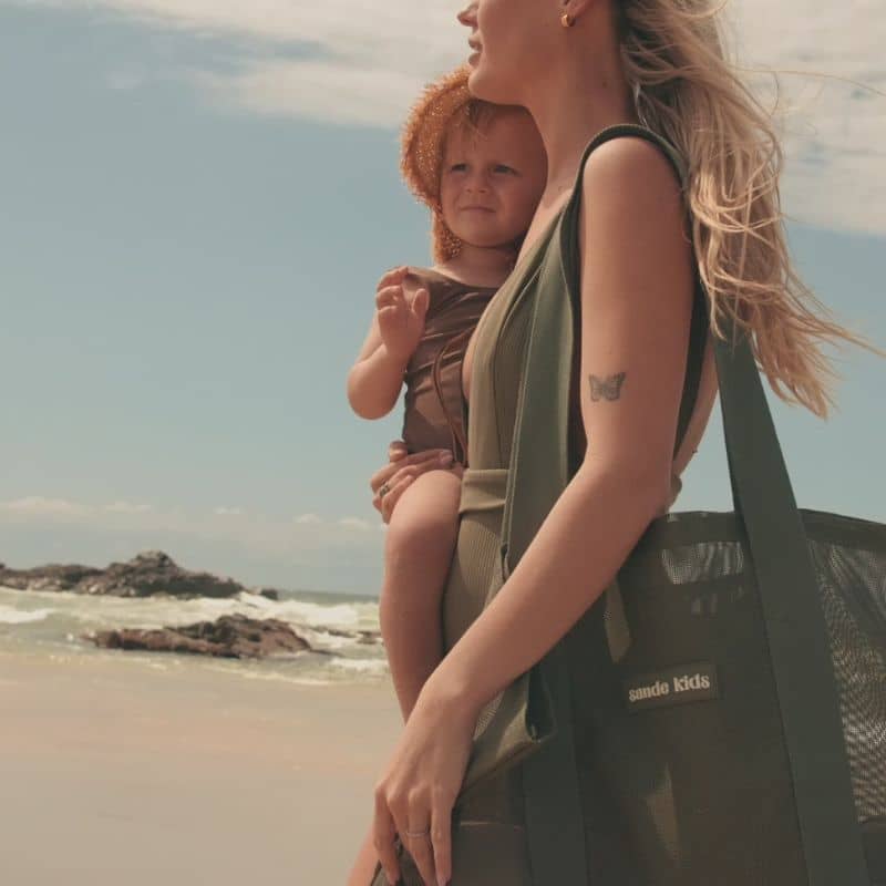Sande Kids Beach Hauler - Mesh Beach Bag – Pandanus - Image 9