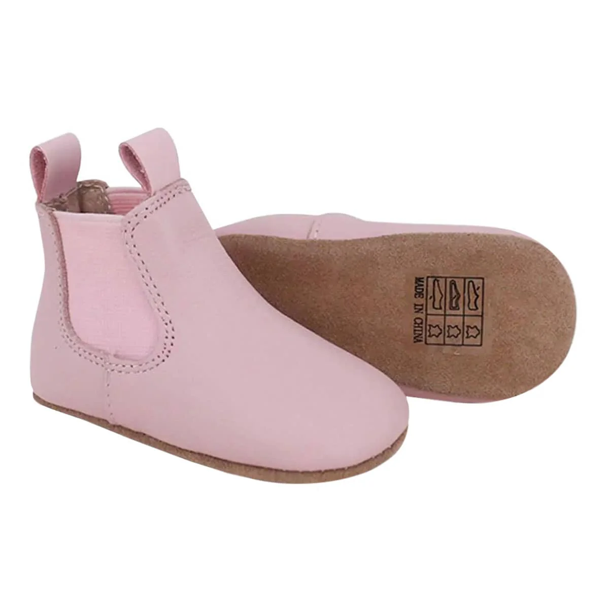 Skeanie Riding Style First/Pre Walker Leather Boots - Pink
