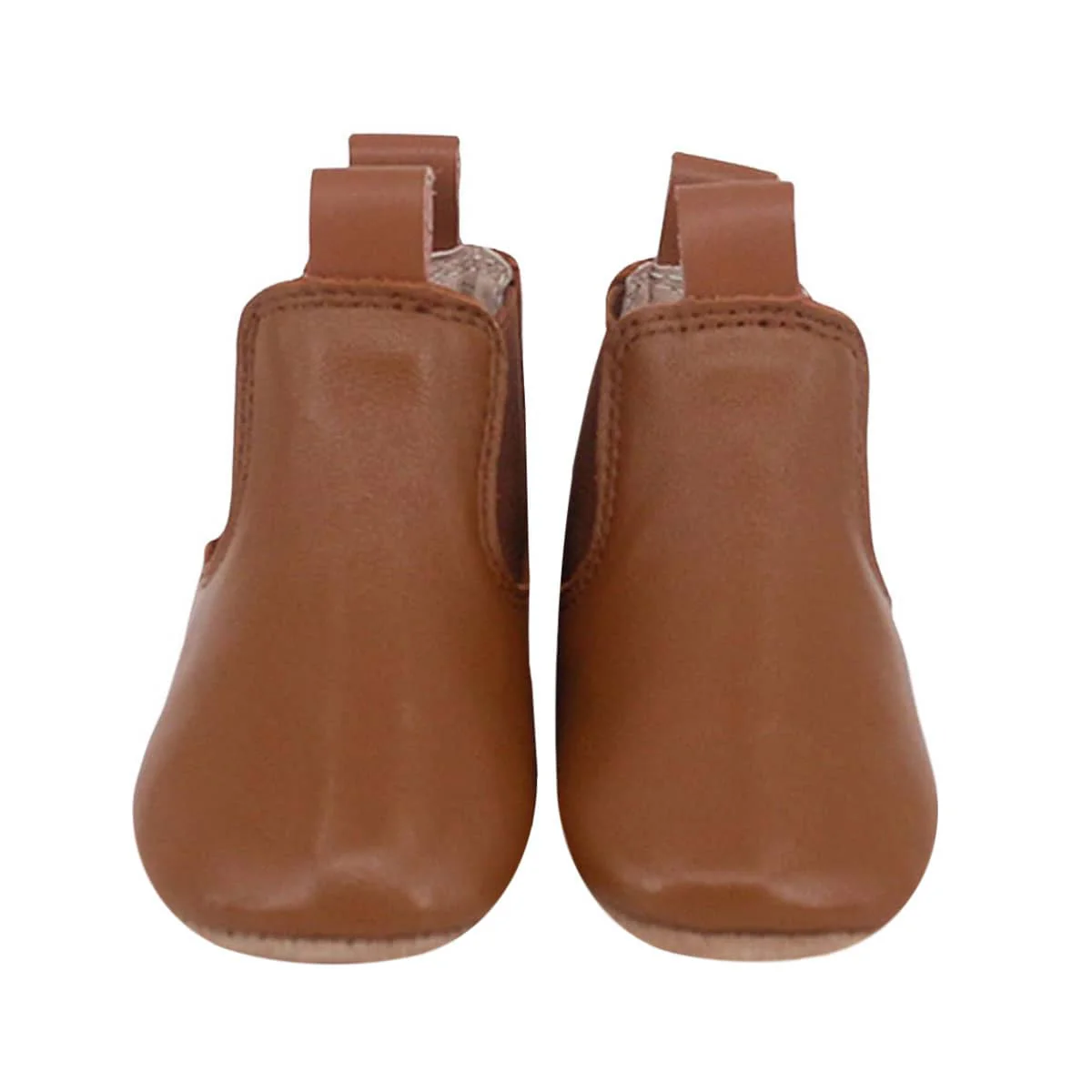 Skeanie Riding Style First/Pre Walker Leather Boots - Tan - Image 5