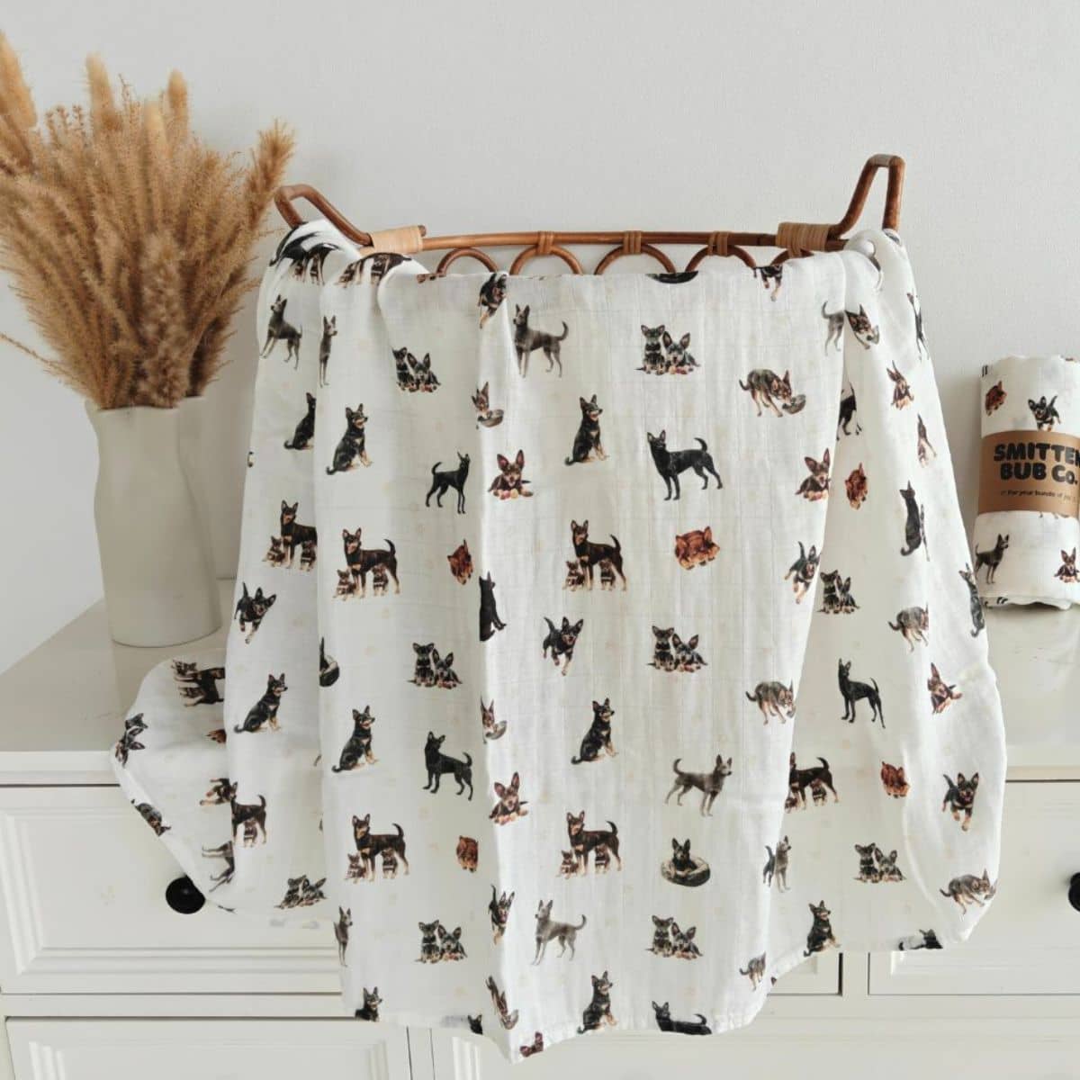 Smitten Bub Co Bamboo / Cotton Muslin Wrap - Kelpie - Image 3