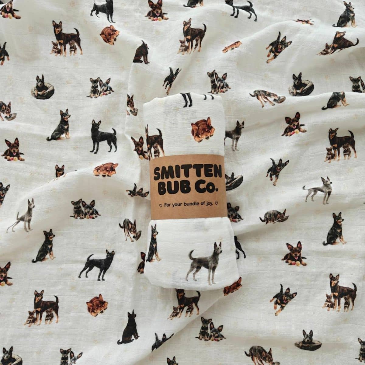 Smitten Bub Co Bamboo / Cotton Muslin Wrap - Kelpie - Image 4