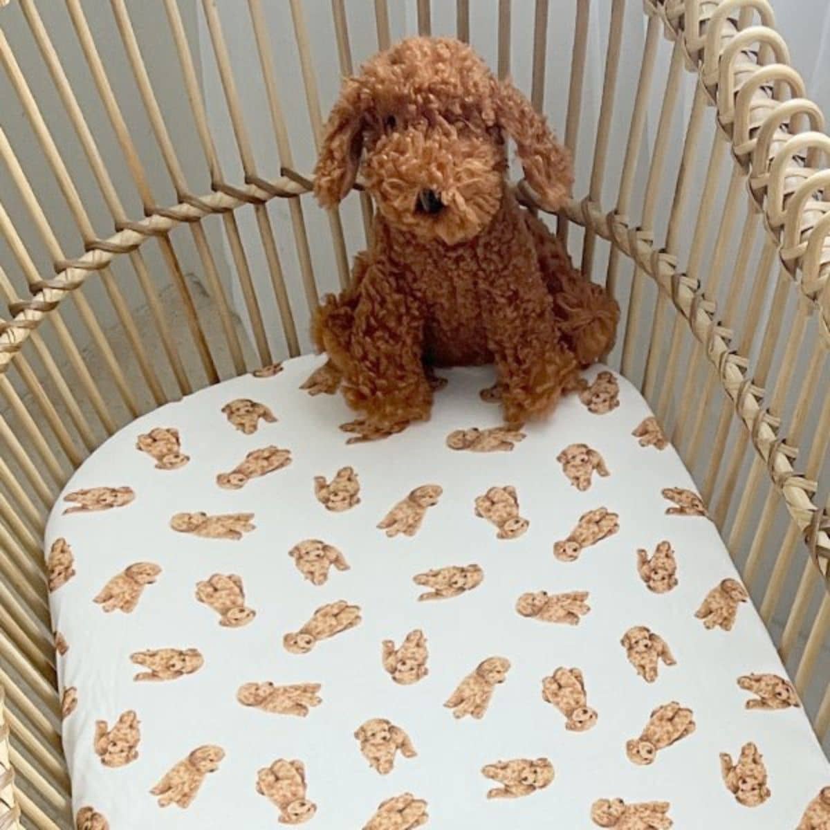 Smitten Bub Co Fitted Bassinet Sheet and Change Pad Cover - Cavoodle - Image 2