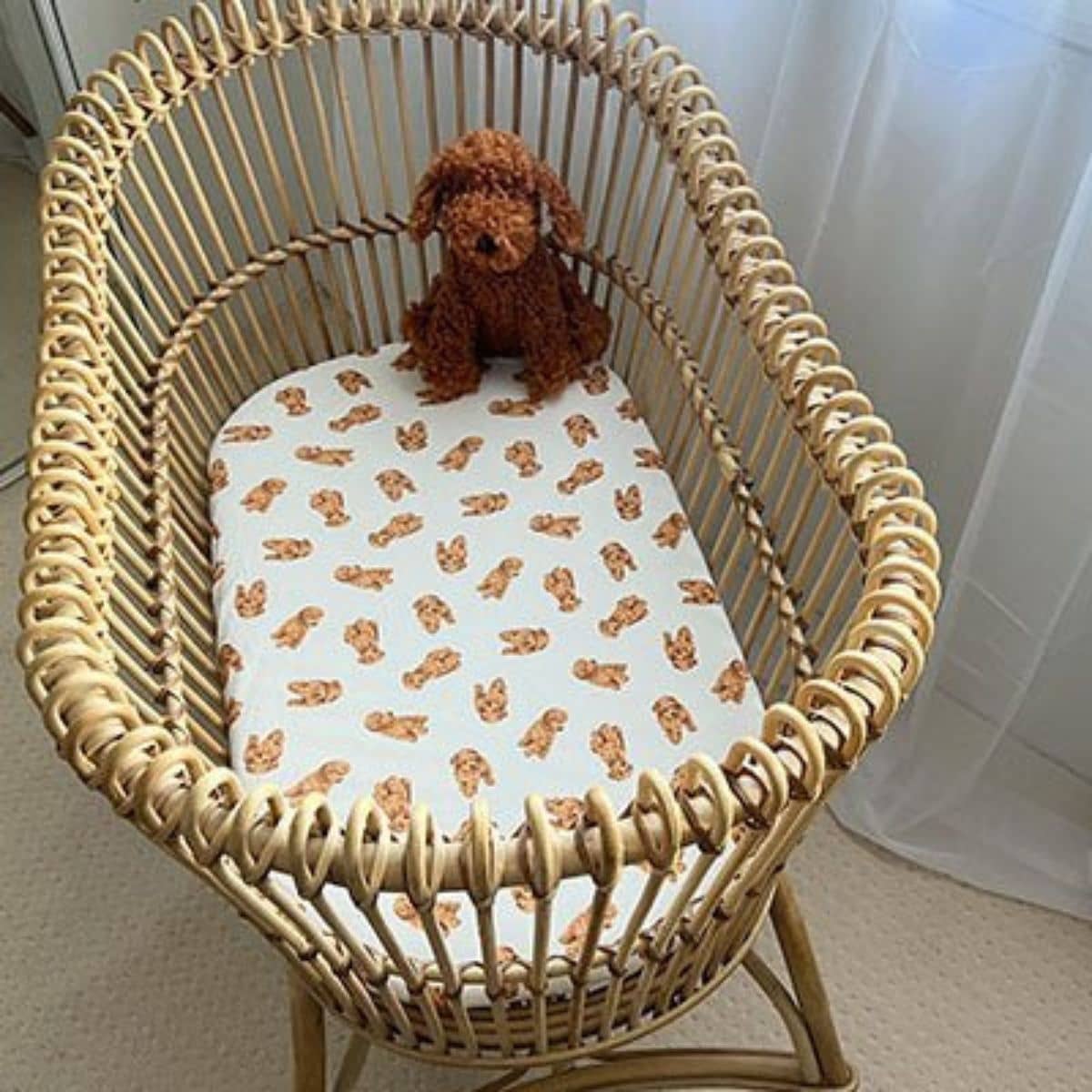 Smitten Bub Co Fitted Bassinet Sheet and Change Pad Cover - Cavoodle - Image 3