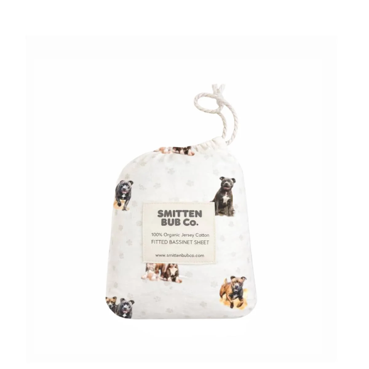 Smitten Bub Co Fitted Bassinet Sheet and Change Pad Cover - Staffy