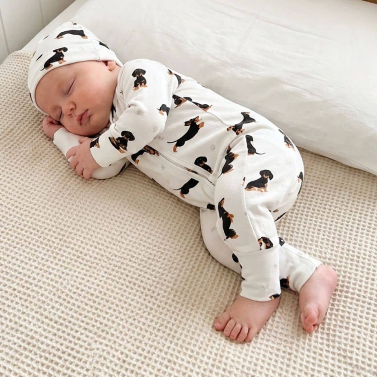Smitten Bub Co Full Zip Romper - Dachshund - Image 3