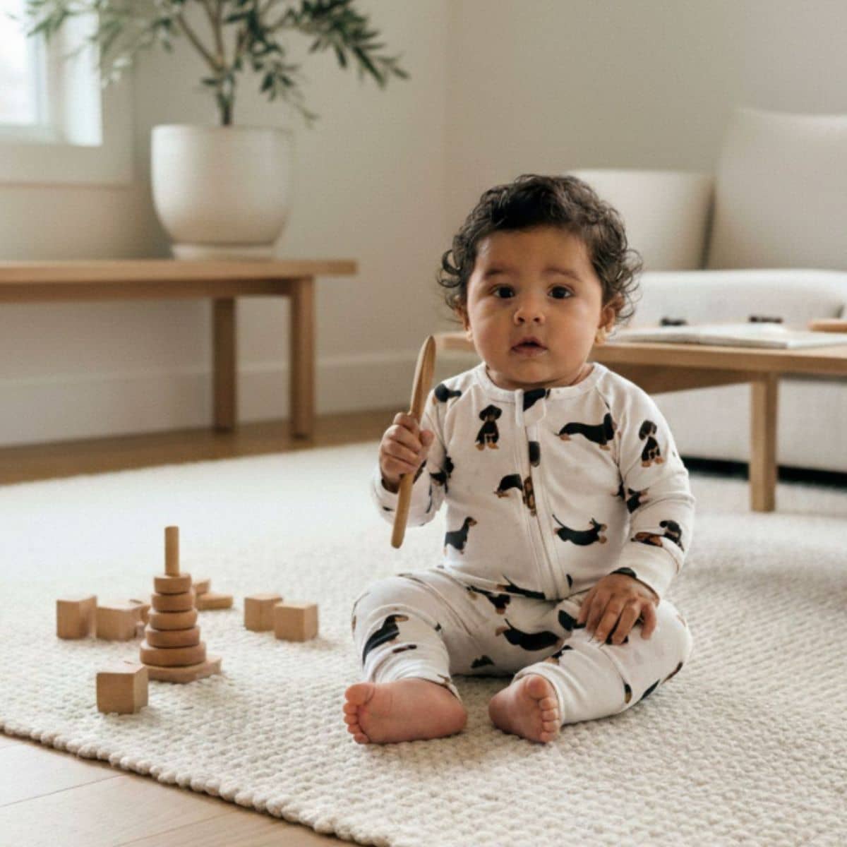 Smitten Bub Co Full Zip Romper - Dachshund - Image 4