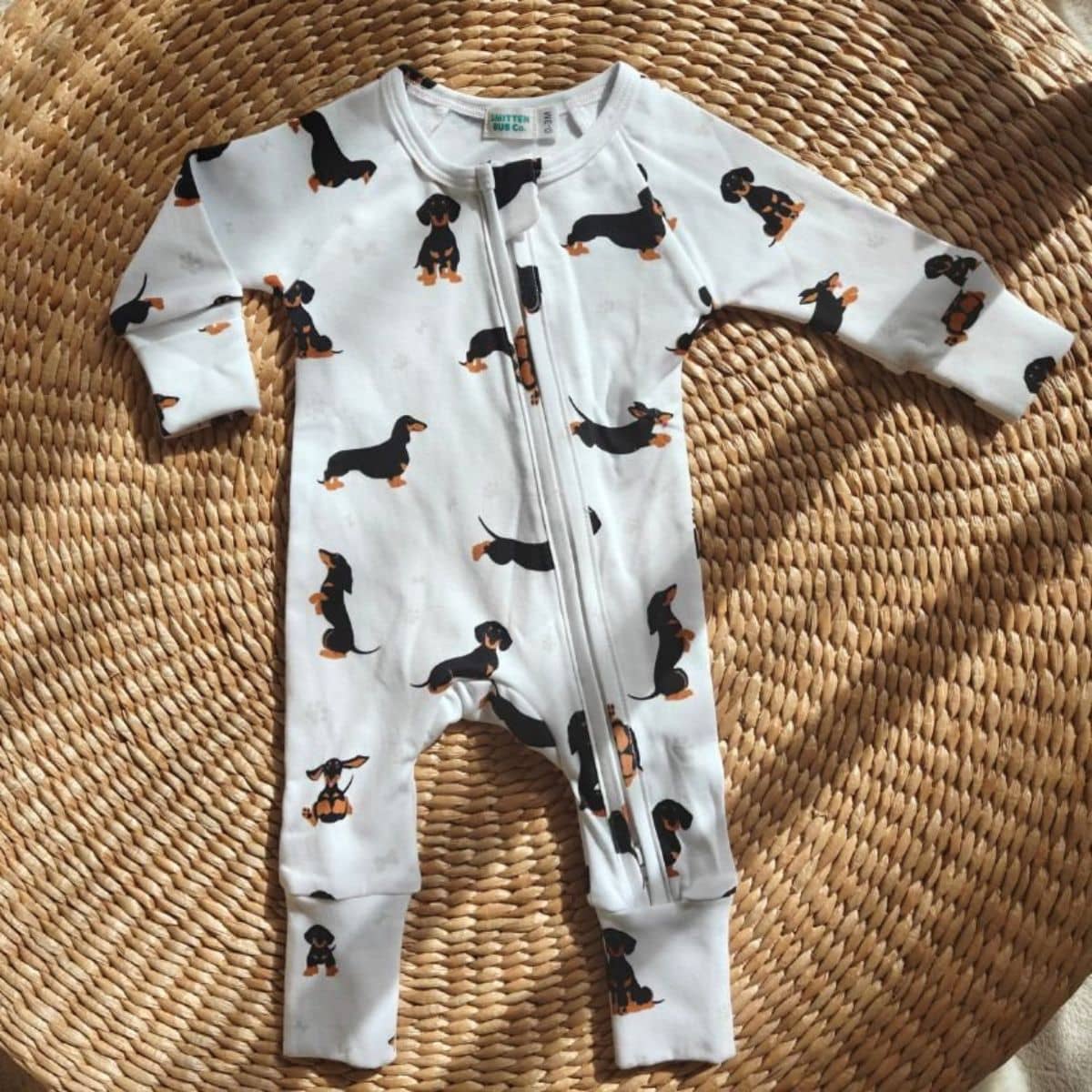 Smitten Bub Co Full Zip Romper - Dachshund - Image 5