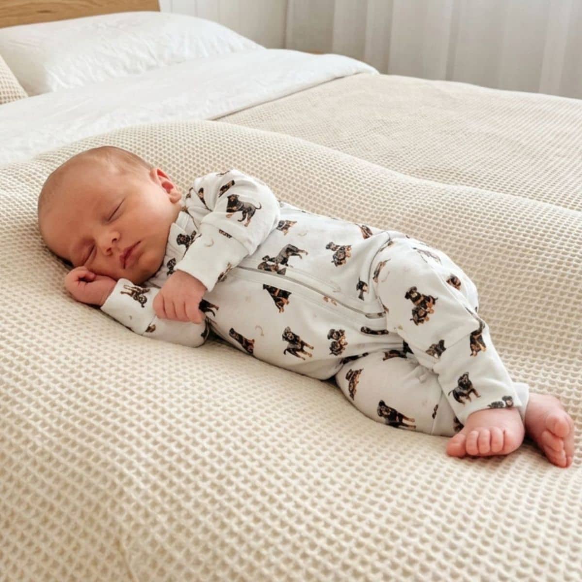 Smitten Bub Co Full Zip Romper - Rottweiler - Image 2