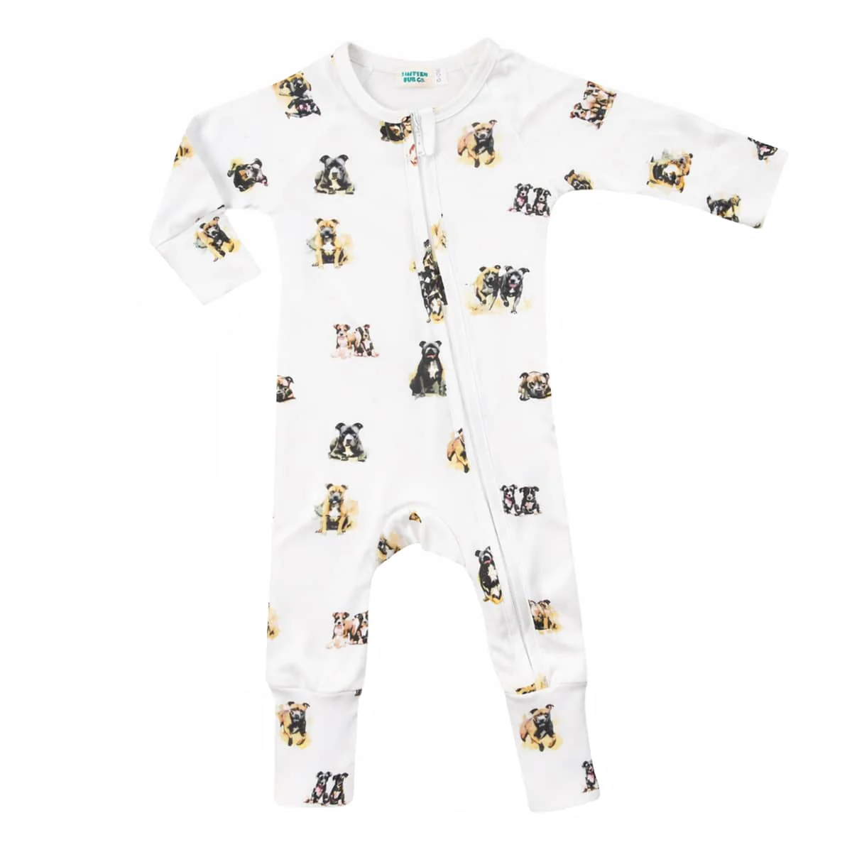 Smitten Bub Co Full Zip Romper - Staffy