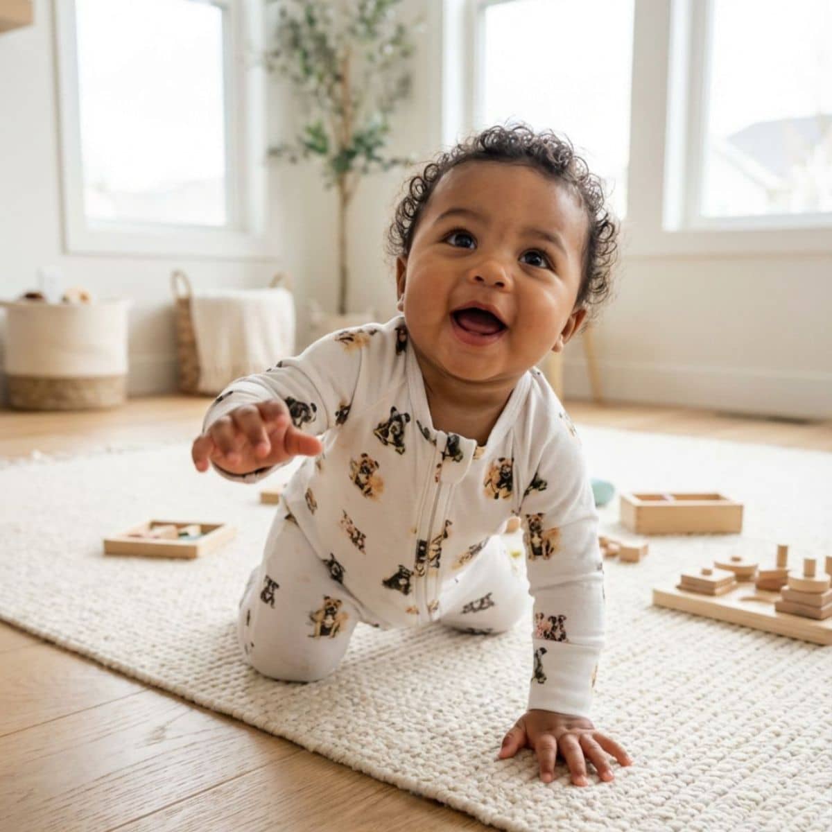 Smitten Bub Co Full Zip Romper - Staffy - Image 3