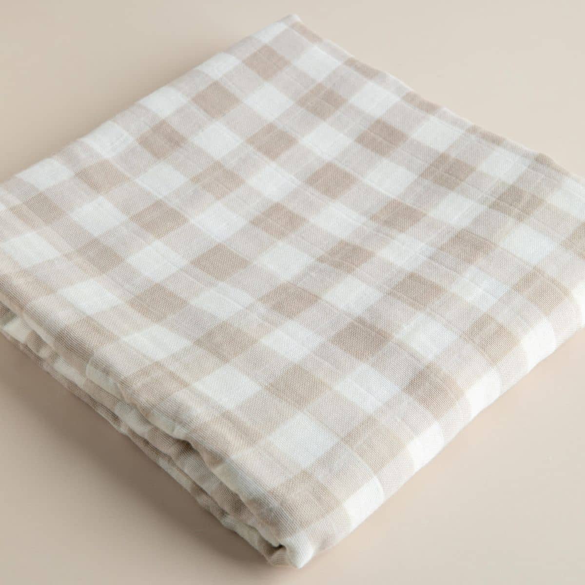 Snug as a Bub + Co Organic Cotton Muslin Swaddle - Classic Gingham - Image 3