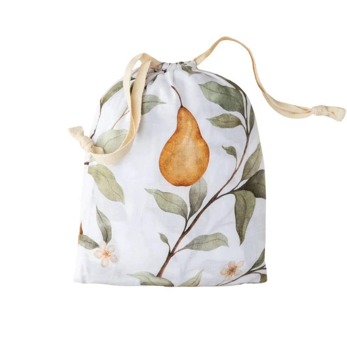 Snug as a Bub + Co Fitted Cot Sheet - Whimsical Pear