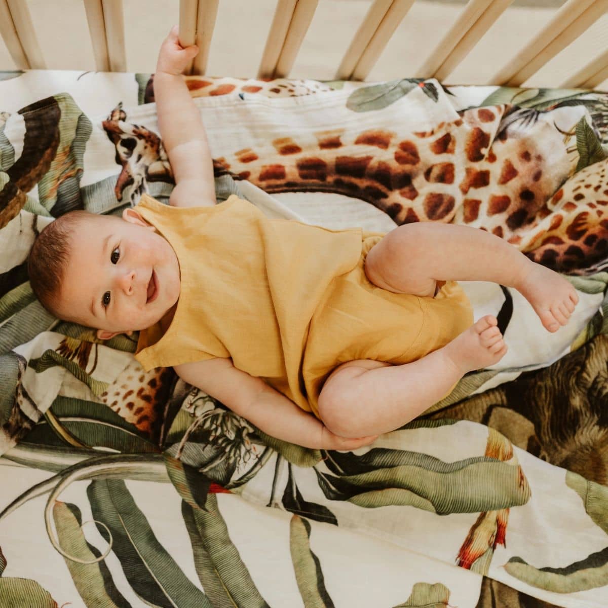 Snug as a Bub + Co Fitted Cot Sheet - Wild One - Image 2