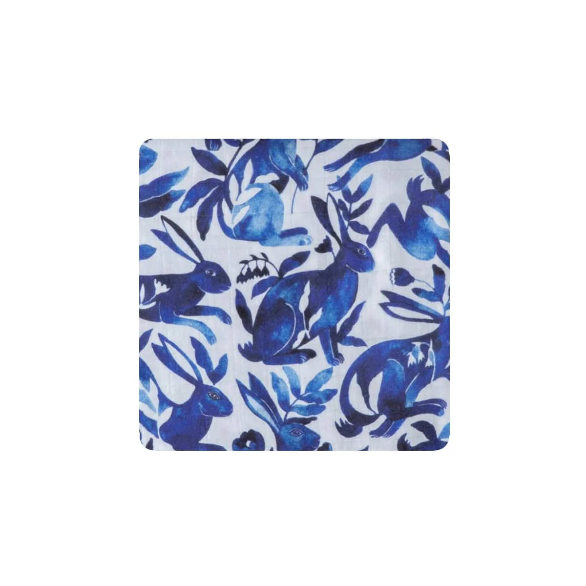 Snug as a Bub + Co Organic Cotton Muslin Swaddle - Bleu