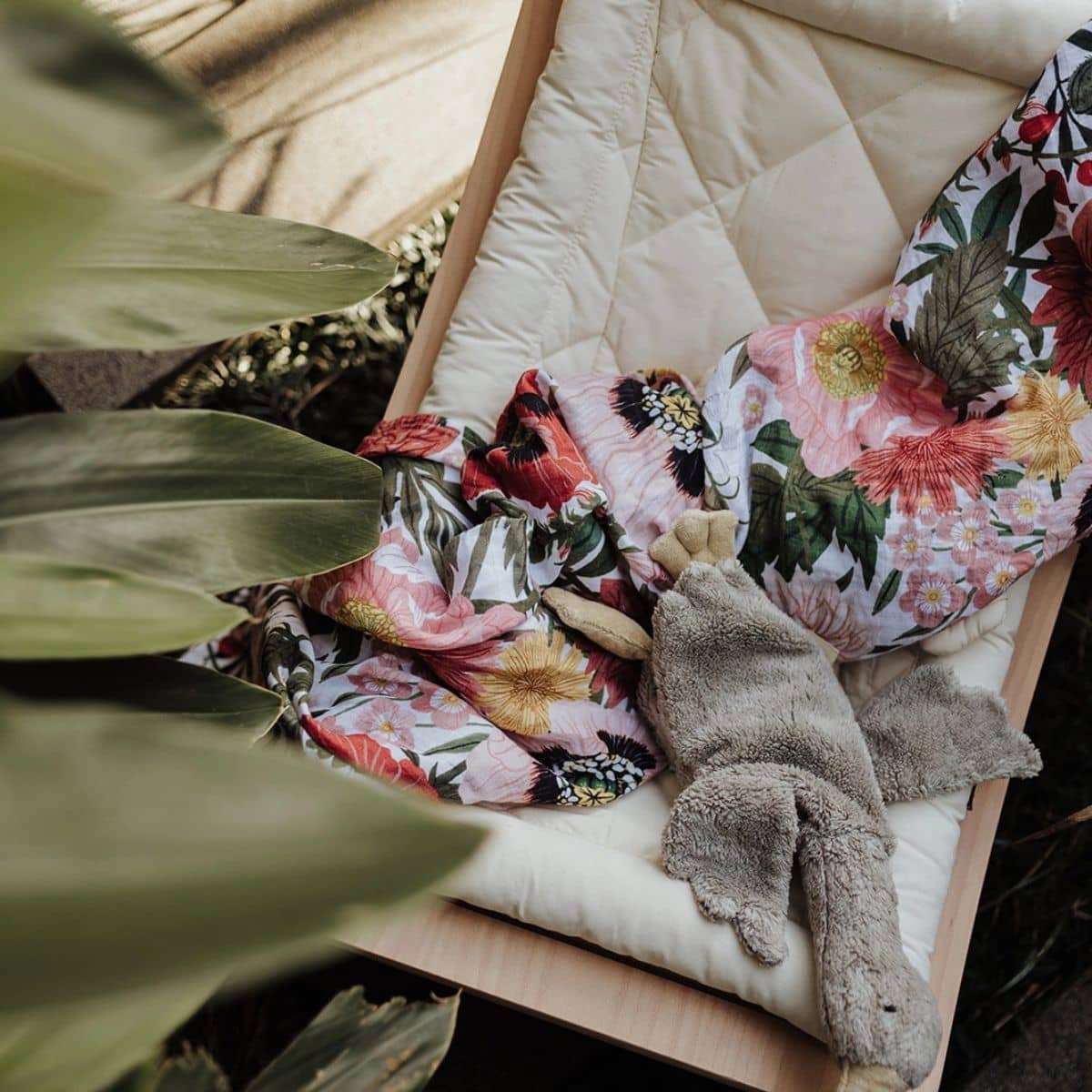 Snug as a Bub + Co Organic Cotton Muslin Swaddle - Les Fleurs - Image 5