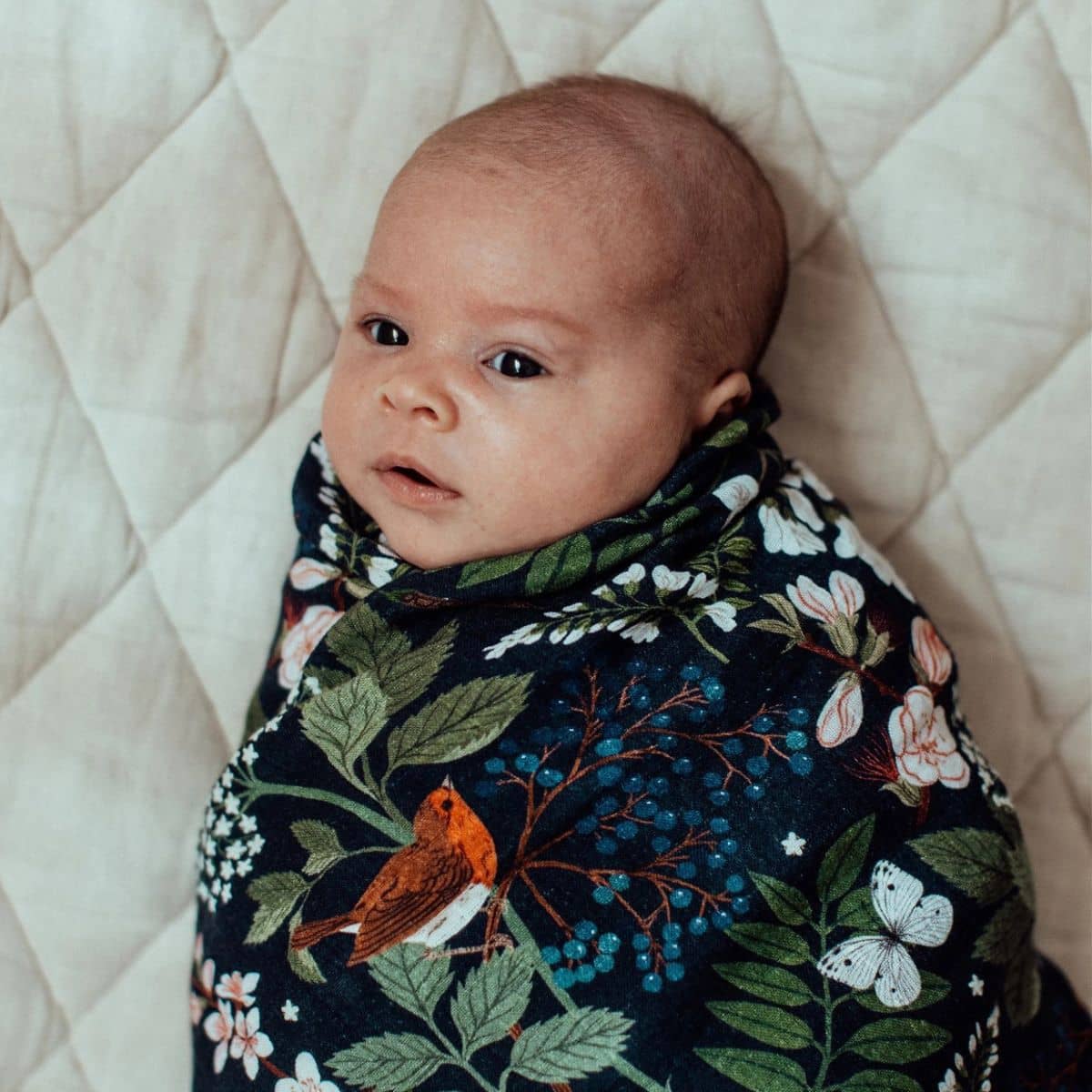 Snug as a Bub + Co Organic Cotton Muslin Swaddle - Night Garden - Image 2