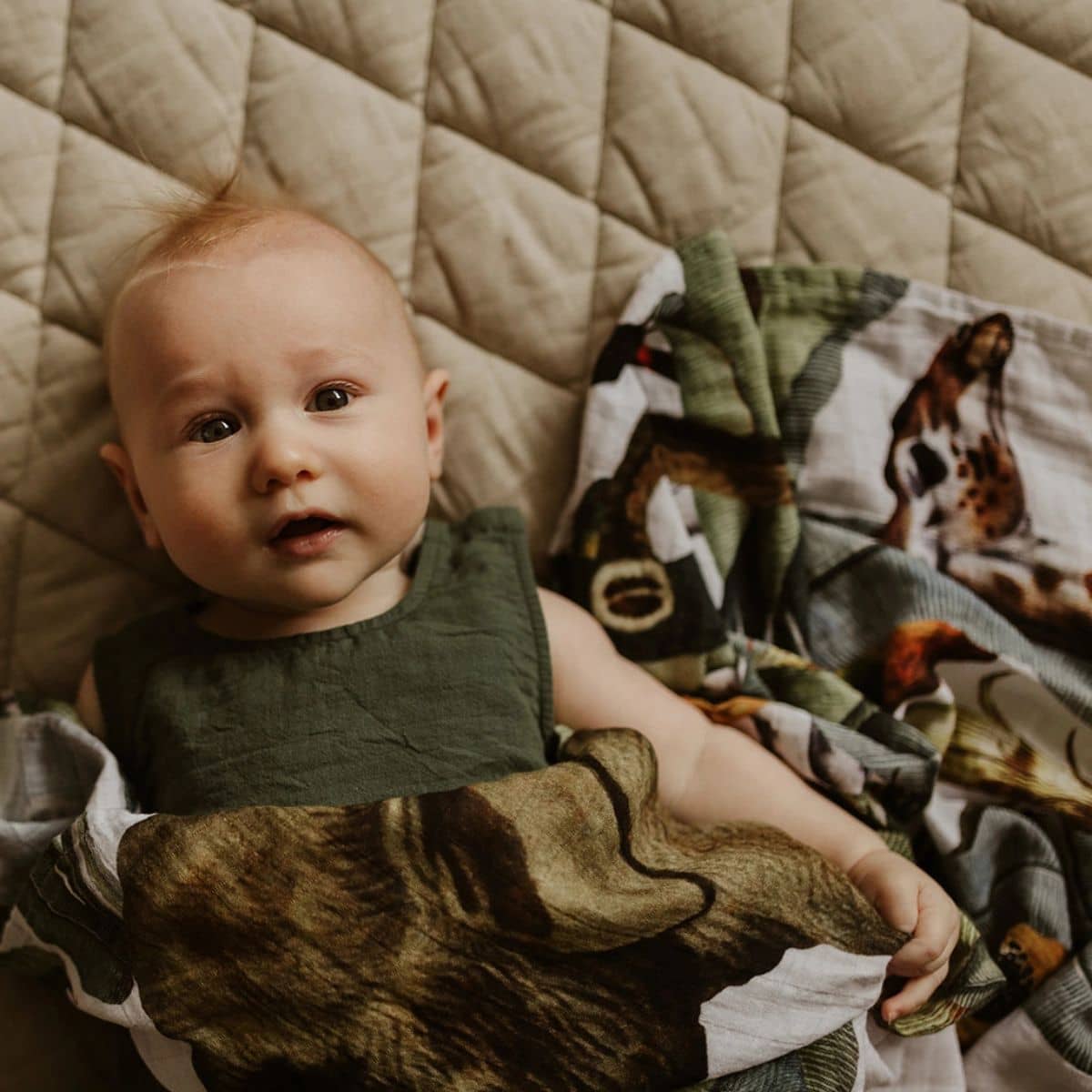 Snug as a Bub + Co Organic Cotton Muslin Swaddle - Wild One - Image 3
