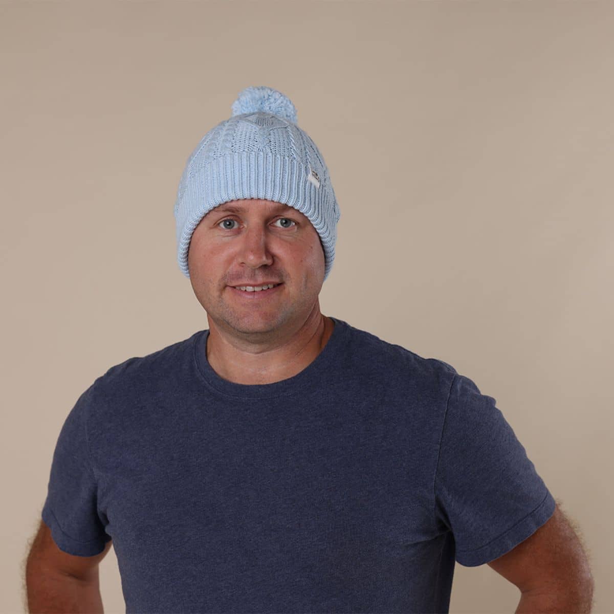 Snuggle Hunny Adult Knit Beanie - Baby Blue - Image 3