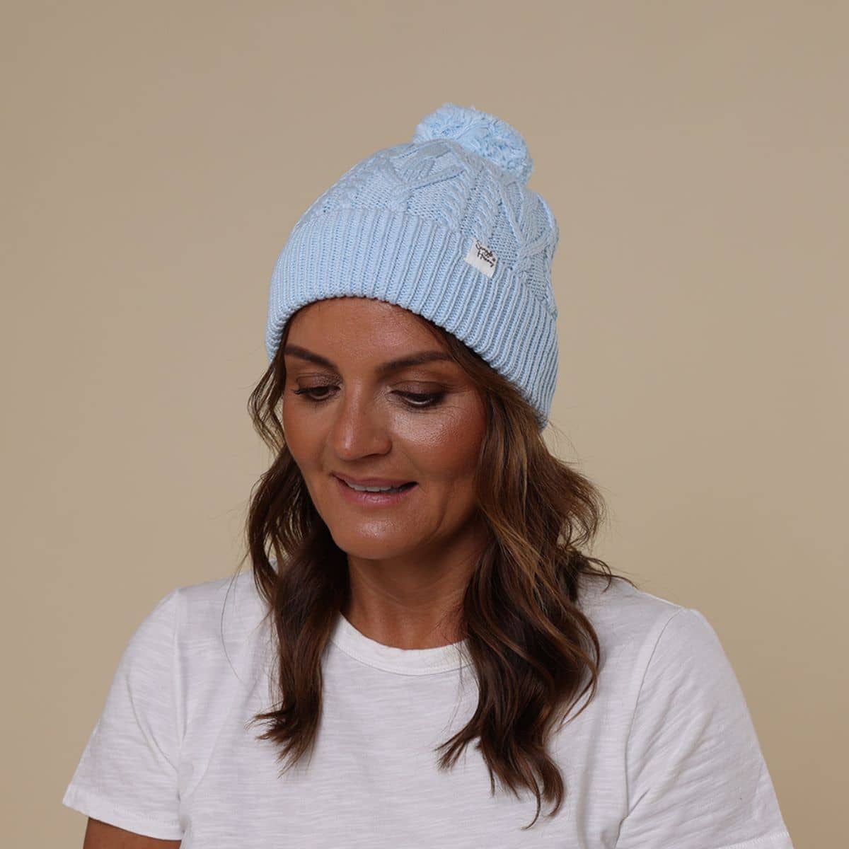Snuggle Hunny Adult Knit Beanie - Baby Blue - Image 4