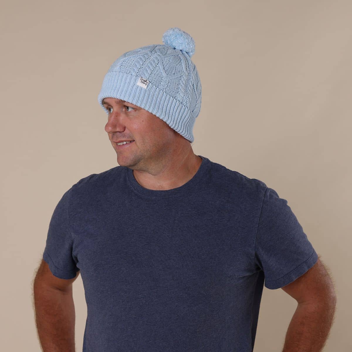 Snuggle Hunny Adult Knit Beanie - Baby Blue - Image 5