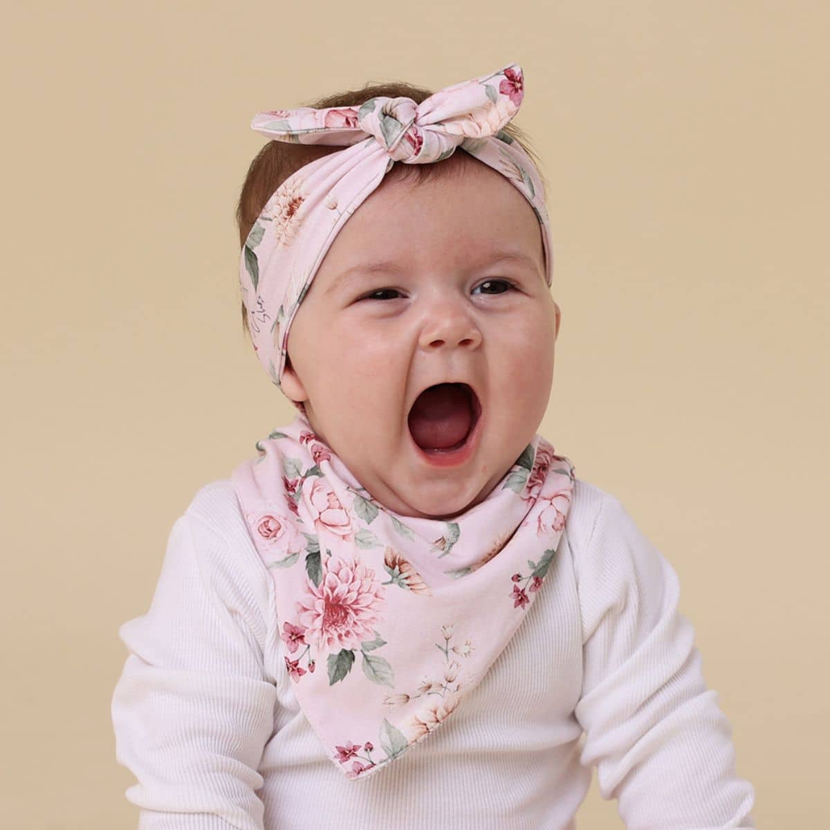 Snuggle Hunny Bandana Dribble Bib - Birds & Blooms - Image 4