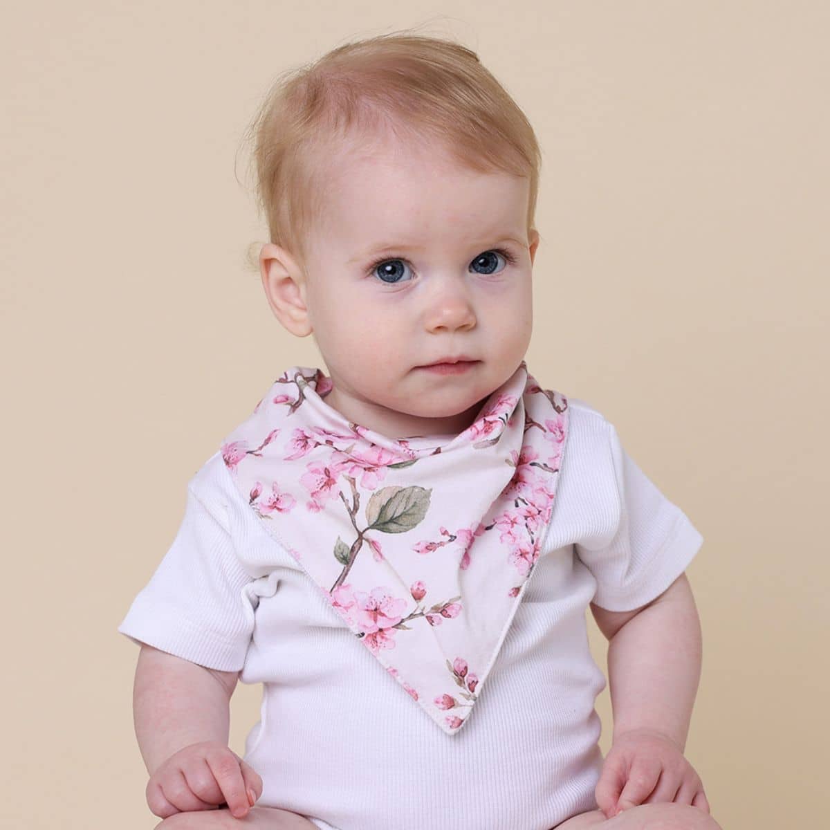 Snuggle Hunny Bandana Dribble Bib - Cherry Blossom - Image 2