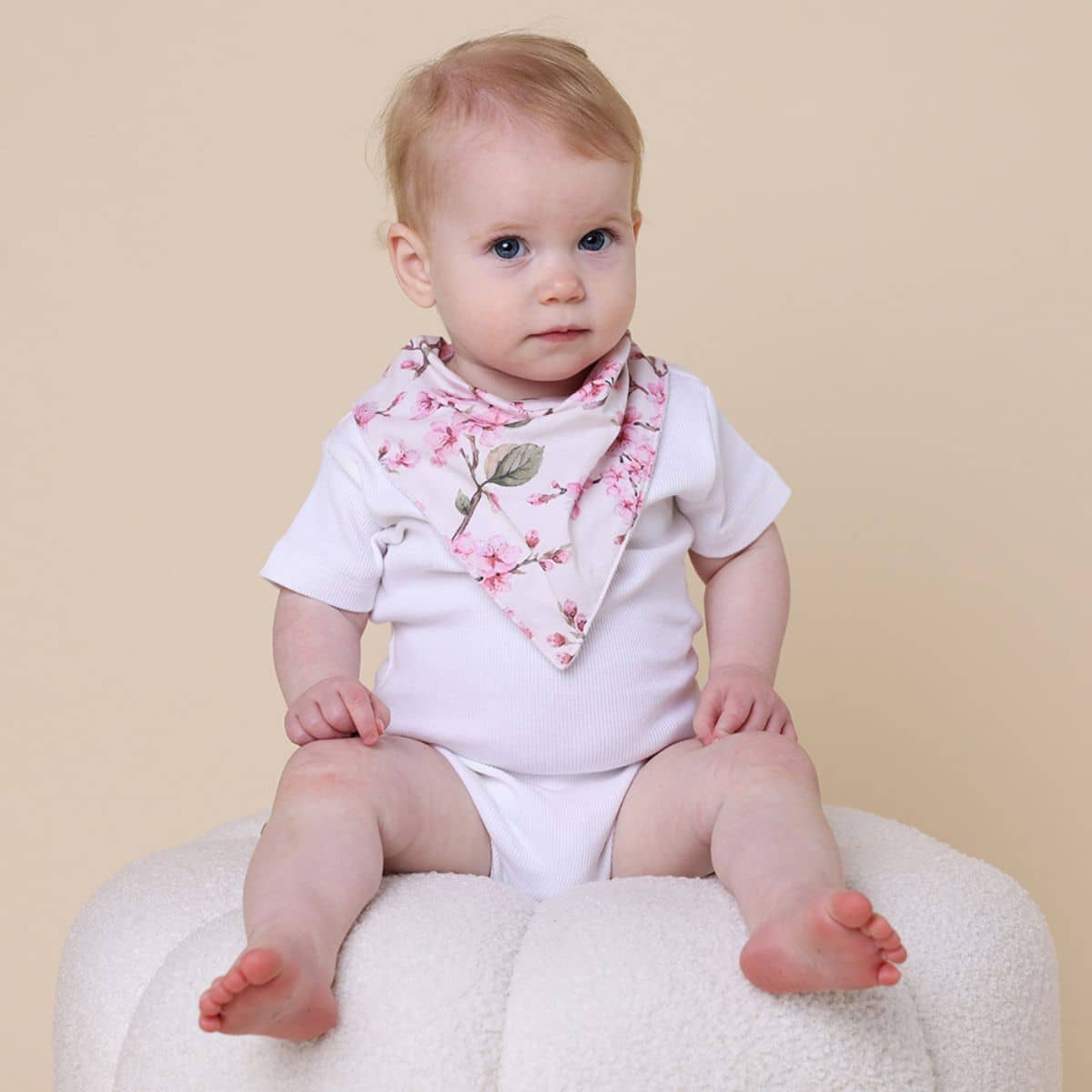 Snuggle Hunny Bandana Dribble Bib - Cherry Blossom - Image 3