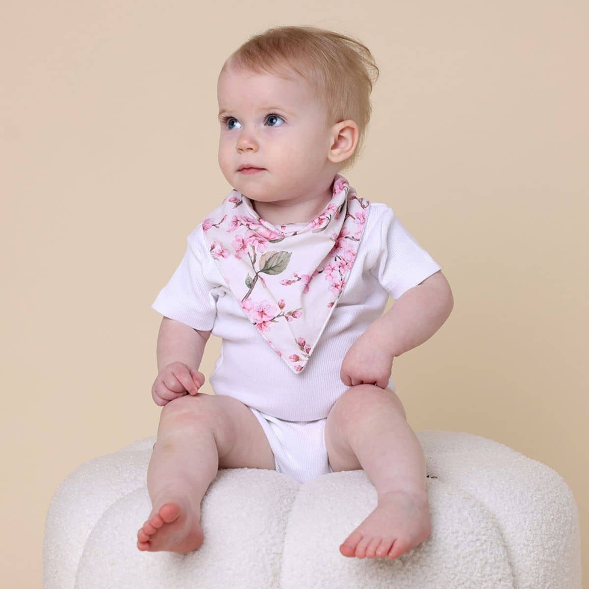 Snuggle Hunny Bandana Dribble Bib - Cherry Blossom - Image 4