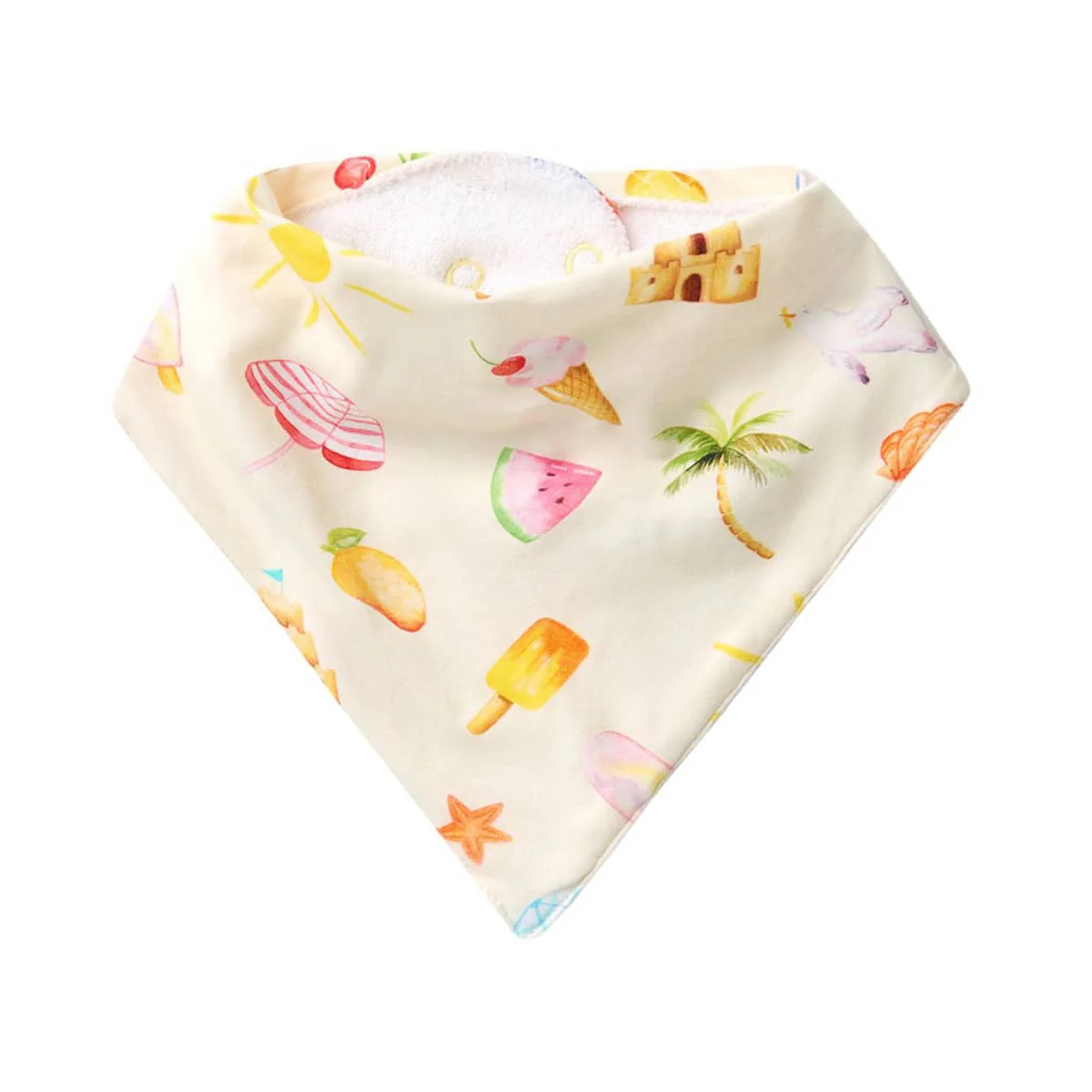 Snuggle Hunny Bandana Dribble Bib - Beach Fun