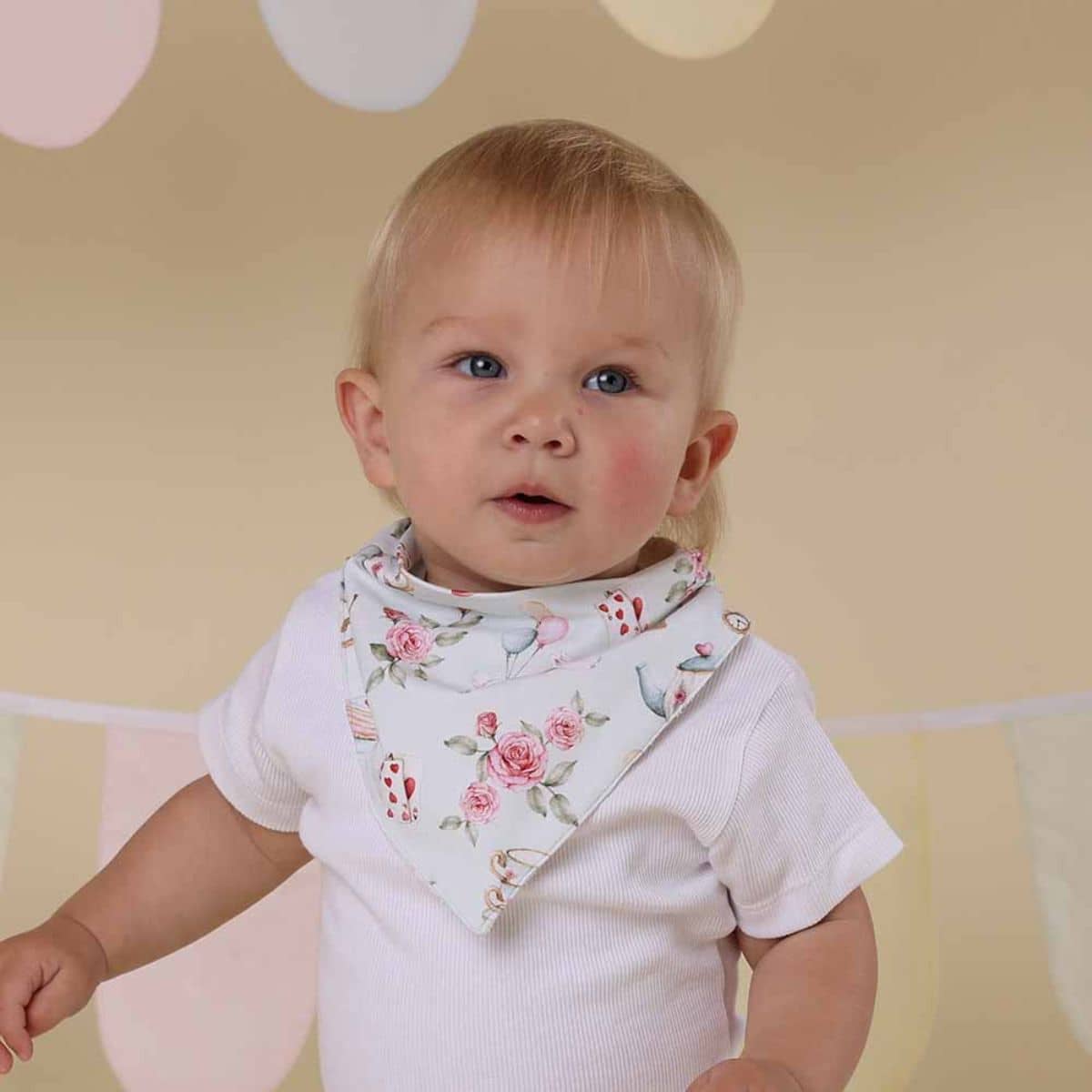 Snuggle Hunny Bandana Dribble Bib - White Rabbit - Image 2