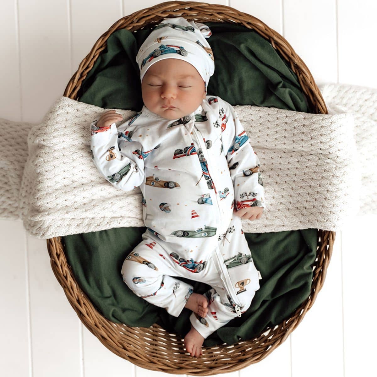 Snuggle Hunny Convertible Romper - Little Racers - Image 2