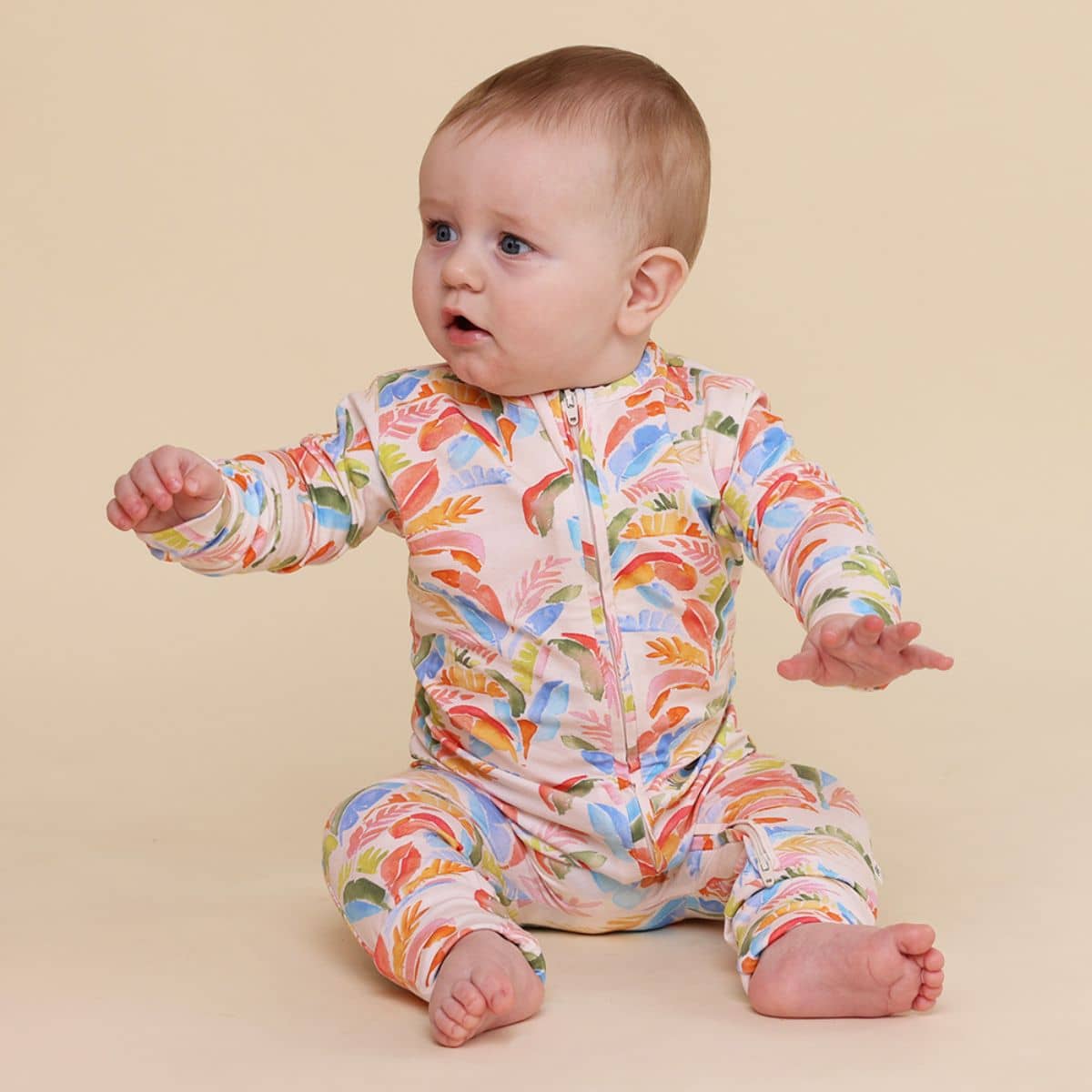 Snuggle Hunny Convertible Romper - Summer Palm - Image 4