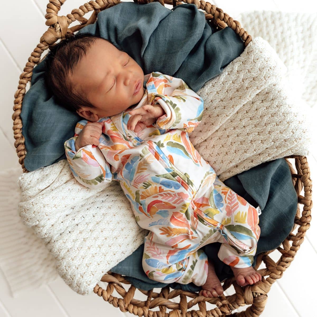 Snuggle Hunny Convertible Romper - Summer Palm - Image 5