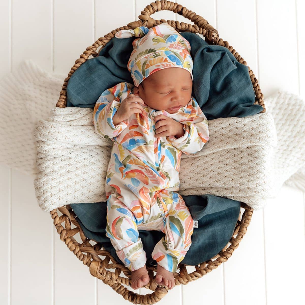Snuggle Hunny Convertible Romper - Summer Palm - Image 7