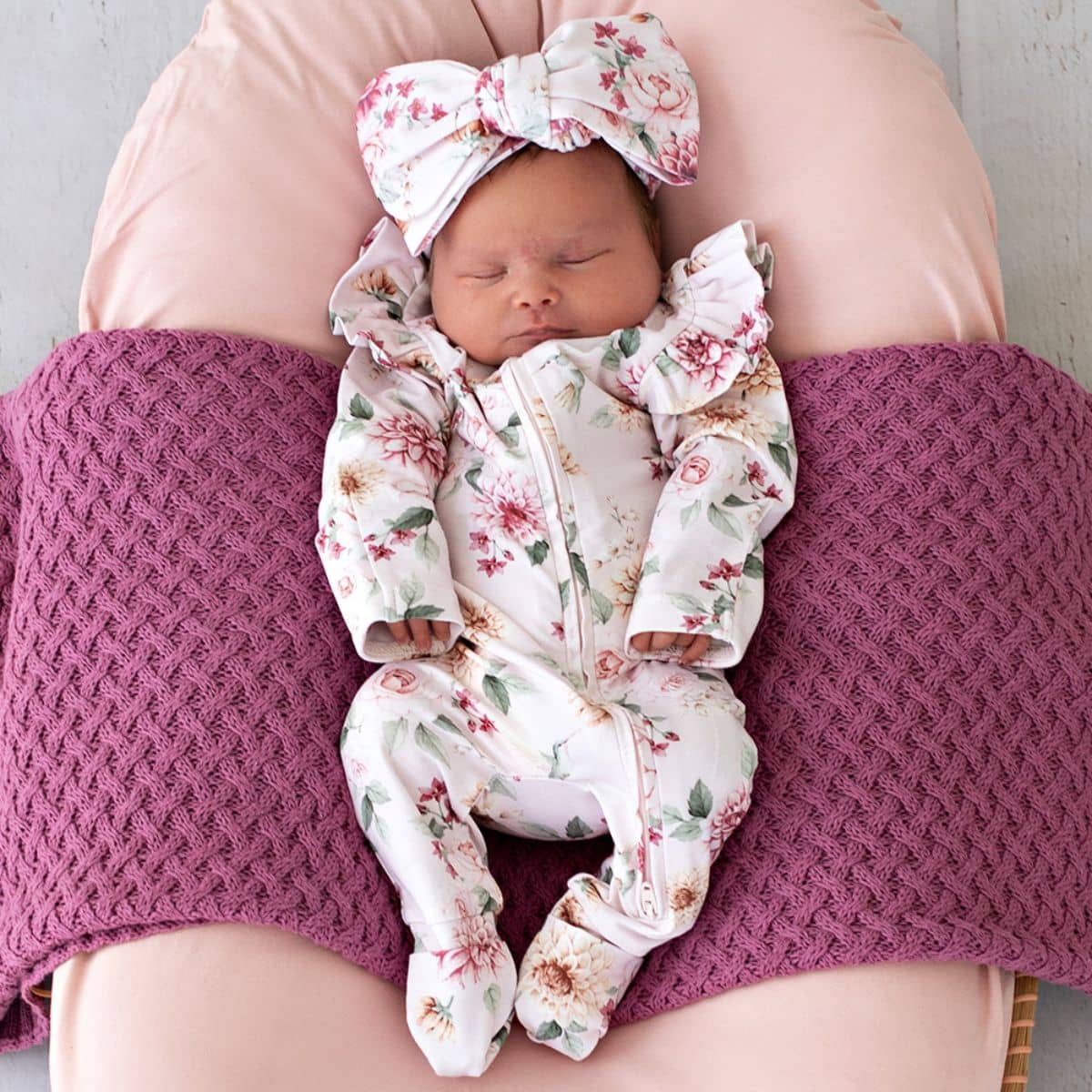 Snuggle Hunny Convertible Romper with Frill - Birds & Blooms - Image 3