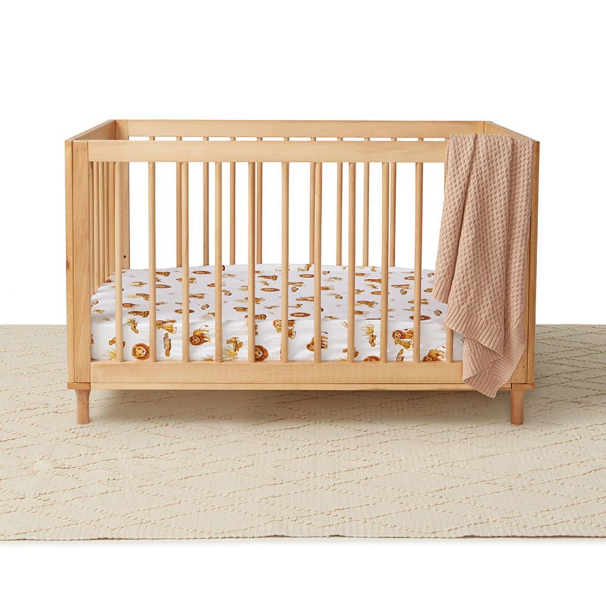Snuggle Hunny Diamond Knit Baby Blanket - Hazelnut - Image 4