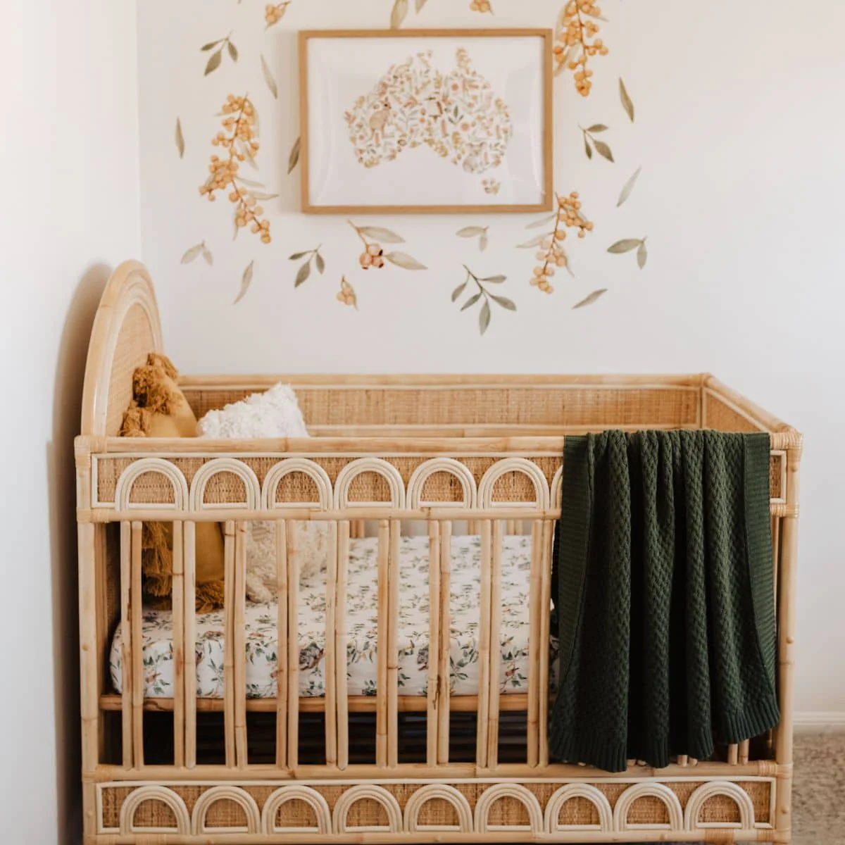 Snuggle Hunny Diamond Knit Baby Blanket - Olive - Image 4