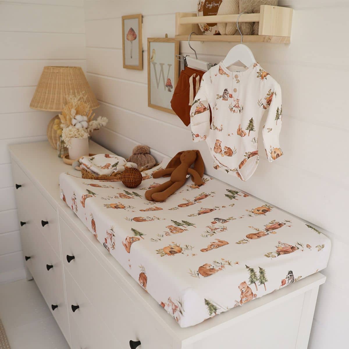 Snuggle Hunny Fitted Bassinet Sheet and Change Pad Cover - Bears - Image 3