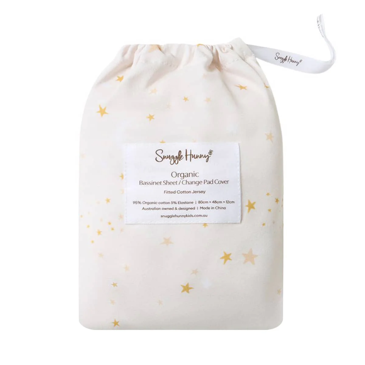 Snuggle Hunny Fitted Bassinet Sheet and Change Pad Cover - Stardust