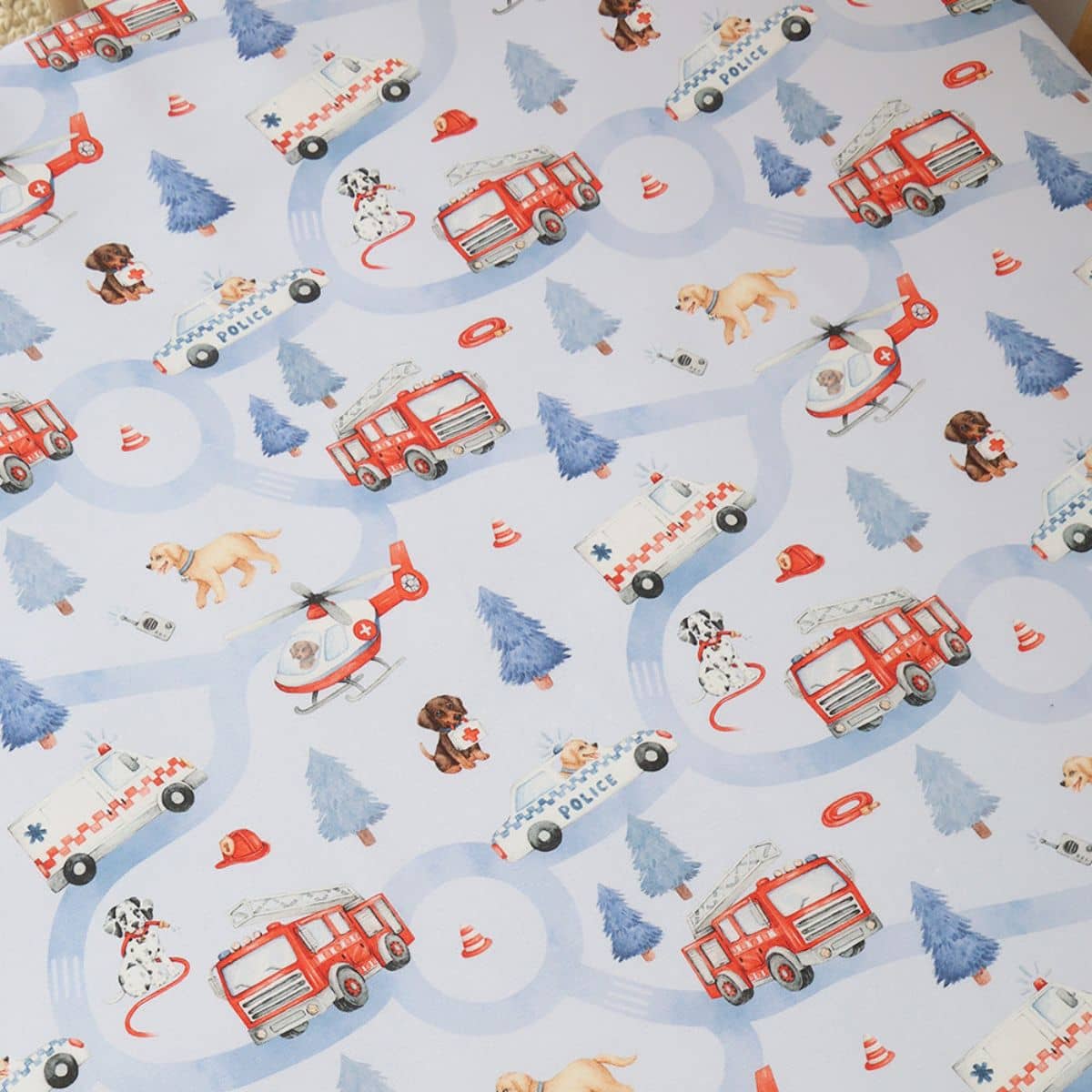 Snuggle Hunny Fitted Bassinet Sheet and Change Pad Cover - To the Rescue - Image 3